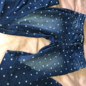 Girls Star Soft Jeggings Medium Wash.